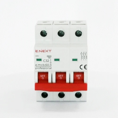 Modular circuit breaker E.MCB.PRO.60.3.C 32 NEW, 3P, 32 A, C, 6 kA NEW, E.NEXT
