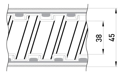 CORRUGATED METAL PIPE WITH PVC COATING, METAL BRAID E.MET.SLEEVE.STAND.PROOF.BRAID.38 (30M) E.NEXT
