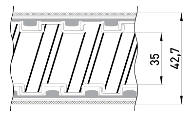 Gewelltes Metallrohr mit PVC-Beschichtung, Metallgeflecht E.MET.SLEEVE.STAND.PROOF.BRAID.32 (25M) E.NEXT