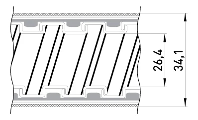 CORRUGATED METAL PIPE WITH PVC COATING, METAL BRAID E.MET.SLEEVE.STAND.PROOF.BRAID.25 (50M) E.NEXT