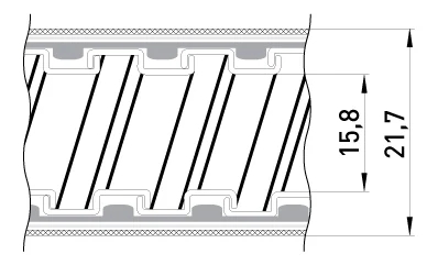 CORRUGATED METAL PIPE WITH PVC COATING, METAL BRAID E.MET.SLEEVE.STAND.PROOF.BRAID.15 (50M) E.NEXT
