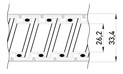 Gewelltes Metallrohr mit PVC-Beschichtung, UV-beständig, beständig gegen Metallhülsen, stehend, SLFG.26 (50 m) E.NEXT