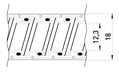 Gewelltes Metallrohr mit PVC-Beschichtung, UV-beständig, beständig gegen Metallhülsen, stehend, SLFG.13 (100 m) E.NEXT