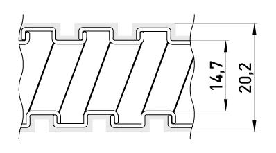 Gewelltes Metallrohr mit PVC-Beschichtung E.MET.SLEEVE.STAND.PROOF.SLHF.15 NG-HF (100M) E.NEXT