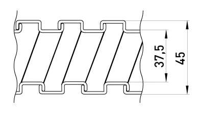 VERZINKTES WELLROHR, TROCKEN FÜR OFFENE INSTALLATIONEN E.MET.SLEEVE.STAND.SLDX.38 (25M) E.NEXT