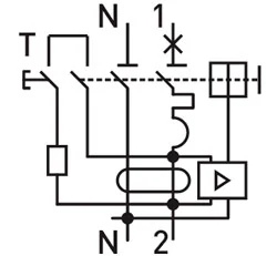 EARTHQUAKE CIRCUIT BREAKER WITH OVERCURRENT PROTECTION E.ELCB.STAND.2.C25.30, 2P, 25A, C, 30MA WITH SPLIT HANDLE E.NEXT