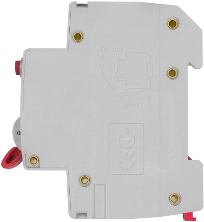 Earthquake circuit breaker WITH overcurrent protection E.ELCB.STAND.2.C16.30, 2P, 16 A, C, 30 mA WITH SPLIT handle, E.NEXT
