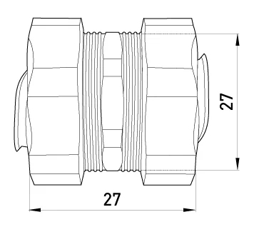 Connector OF E.MET.CONNECT.STAND.SLDX.18 FOR METAL sleeve /corrubated/ 18MM, E.NEXT