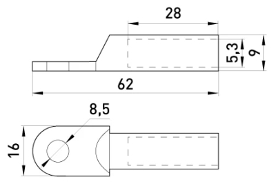 COPPER CABLE TERMINAL E.END.STAND.DT.10 E.NEXT