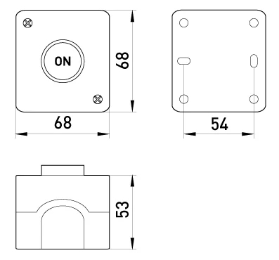START button BOX, GREEN E.CS.STAND.XAL.D.101, 1NO, E.NEXT