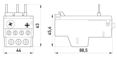 THERMAL PROTECTION RELAY E.INDUSTRIAL.UKH.22.4, NOMINAL CURRENT 22A, SETTING RANGE 2.5-4 A E.NEXT