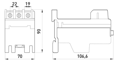 Основа за термично реле e.industrial.azh.85, E.NEXT