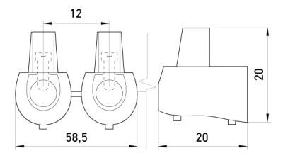 Terminal STRIP dividing END E.TC.END.STAND.5.4, 5PCS., 4 MM2, E.NEXT