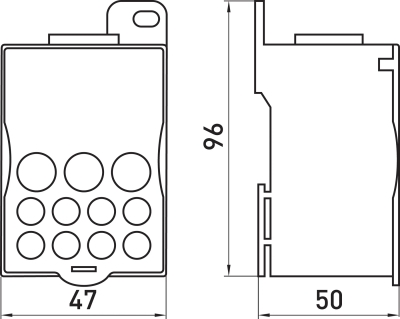 BLOCURI DE DISTRIBUȚIE E.SN.PRO.250 PENTRU SINĂ DIN, 250A (INTRARE 1*35-120 MM²/IEȘIRE 6*2.5-16 MM²) E.NEXT
