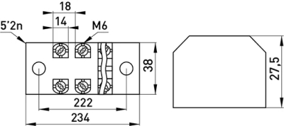 Terminal BLOCK WITH protective COVER E.TC.PROTECT.60.12, 60 A, 12 POLE, E.NEXT