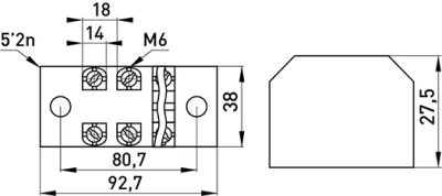 Terminal BLOCK WITH protective COVER E.TC.PROTECT.60.4, 60 A, 4 POLE, E.NEXT
