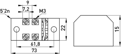 Terminal BLOCK WITH protective COVER E.TC.PROTECT.15.6, 15 A, 6 POLE, E.NEXT