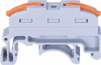 QUICK connection terminal E.LC.PRO.DIN.UNI.PL.1 two-way WITH LEVER FOR din-rail, E.NEXT