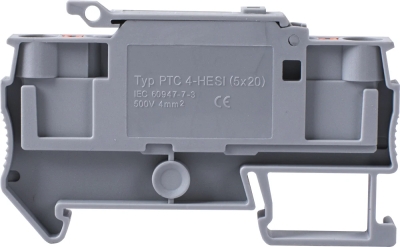 Screwless terminal E.TC.DIN.SPRING.4.HESI FOR din-rail, FOR FUSE 5×20, E.NEXT
