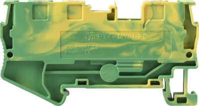 Yellow-green terminal E.TC.Z.DIN.SPRING.4.1-2, E.NEXT