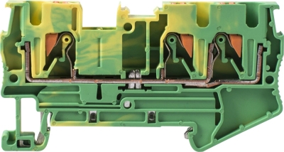 Yellow-green terminal E.TC.Z.DIN.SPRING.4.1-2, E.NEXT