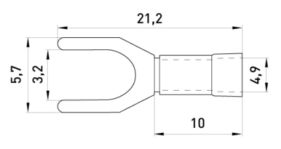 CABLE TERMINAL, INSULATED, FORK E.TERMINAL.STAND.SV.2.3,2.BLACK 1.5-2.5 MM².,BLACK E.NEXT