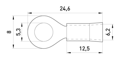 TERMINAL CABLU, IZOLAT. SUPORT TERMINAL E. RV3.3, 5.5 ROȘU 2.5-4 MM², ROȘU E. NEXT