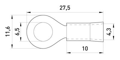 KABELVERBINDER, ISOLIERT E.TERMINAL.STAND.RV1.1,25.6 BLAU 0,5-1,5 MM², BLAU E.NEXT