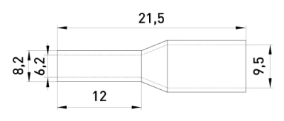 CABLE terminal, insulated, bushed E.TERMINAL.STAND.E16-12.GREEN 16.0 mm², GREEN, E.NEXT