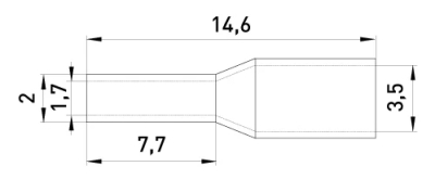 INSULATED TERMINAL E.TERMINAL.STAND.E1508.RED 1.5 MM², RED E.NEXT