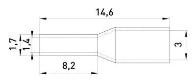 INSULATED CABLE TERMINAL, BUSHED E.TERMINAL.STAND..E1008.GREEN 1.0 MM², GREEN E.NEXT