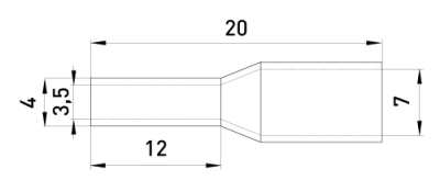 INSULATED CABLE TERMINAL, BUSHING E.TERMINAL.STAND.E6012.BLUE 6.0 MM2, BLUE E.NEXT