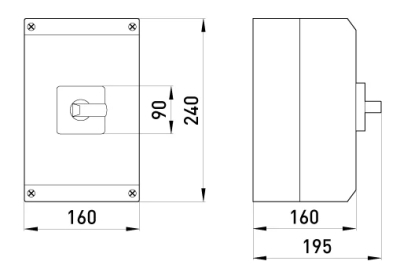 PAKETSCHALTER IM GEHÄUSE E.INDUSTRIAL.SB.1-0-2.4.100, 4P, 100A (1-0-2) E.NEXT