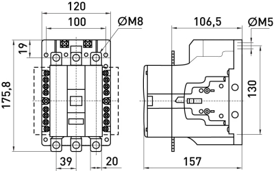 Contactor E.INDUSTRIAL.UKC.150.380, 380 V, 1NO+1NC, E.NEXT