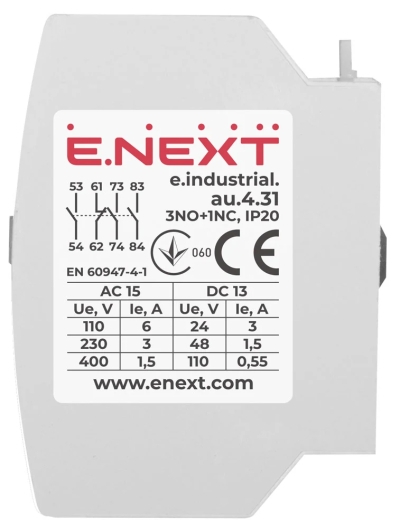 CONTACT SUPLIMENTAR E.INDUSTRIAL.AU.4.31, 3NO+1NC E.NEXT