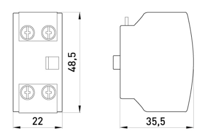 CONTACT SUPLIMENTAR E.INDUSTRIAL.AU.2.11, 1NO+1NC E.NEXT