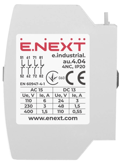 Additional contact E.INDUSTRIAL.AU.4.04, 4NC, E.NEXT