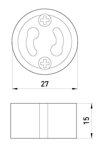 Ceramic LIGHT holder GU10 E.LAMP SOCKET.GU10.CER, E.NEXT
