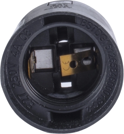 Plastic LAMP holder E27, BLACK E.LAMP SOCKET.E27.PL.BLACK, E.NEXT