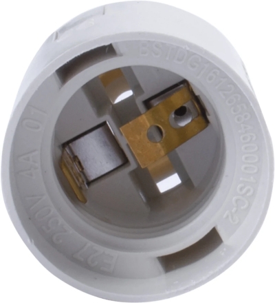 KUNSTSTOFF-LAMPENFASSUNG E.LAMP SOCKET.E27.PL.WHITE, E27, WEISS E.NEXT