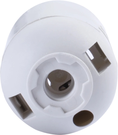 KUNSTSTOFF-LAMPENFASSUNG E.LAMP SOCKET.E27.PL.WHITE, E27, WEISS E.NEXT