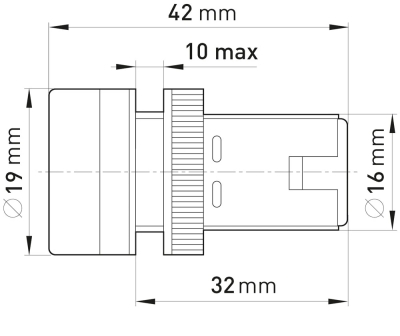 Kontrollleuchte LED E.AD16.230.GREEN, Ø16MM 230V AC GRÜN E.NEXT