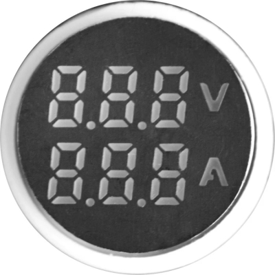 SPANNUNGS- UND STROMANZEIGE LED E.AD22.VA, Ø22MM, 50-500V, 5-100A E.NEXT