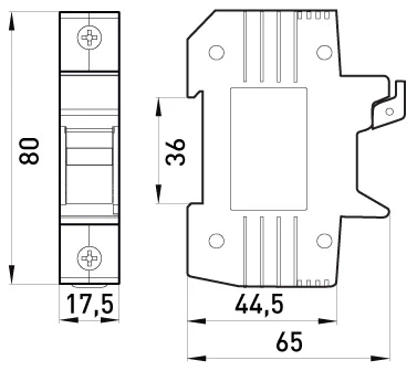 FUSE holder FOR DIN RAIL E.FUSE.1038.H1, FOR FUSES 10×38, 1P, 32 A, E.NEXT