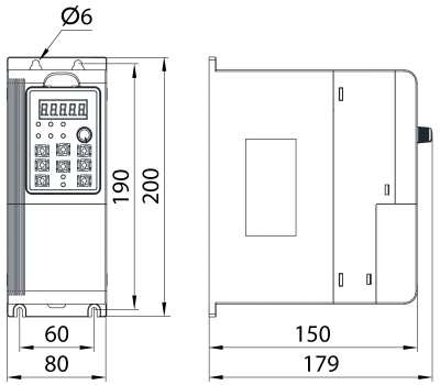 Frequenzumrichter e.f-drive.pump.2R2, 2.2 kW, 3-phasig, 380 V, E.NEXT