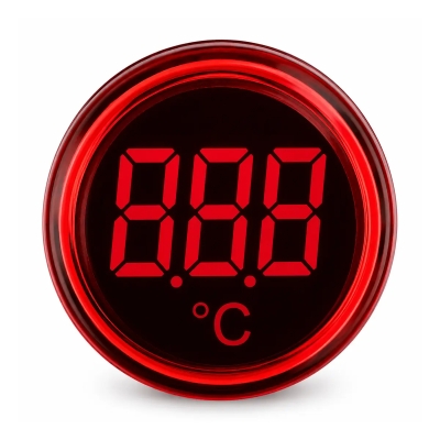 Temperaturanzeige-LED E.AD22.TEMP, Ø22 mm, AC 80–230 V, -25…+150 °C, rot, E.NEXT