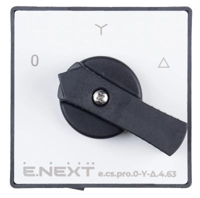 Пакетен превключател e.cs.pro.0-Y-Δ.4.63, звезда-триъгълник (0-Y-Δ), 4р, 63А E.NEXT