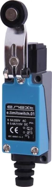 Întrerupător de limită e.limitswitch.01, manetă cu rolă, 1NO+1NC, IP65 E.NEXT