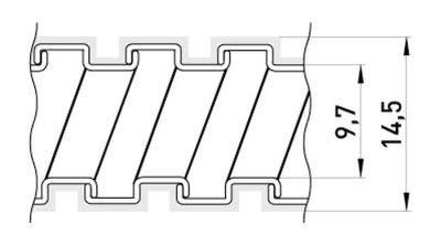 Gewelltes Metallrohr mit PVC-Beschichtung E.MET.SLEEVE.STAND.PROOF.SLFS.10 (100M) E.NEXT