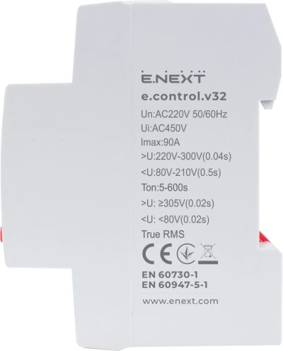 Spannungsregelungsrelais E.NEXT e.control.v32, 32 A, einphasig, mit Digitalanzeige